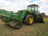 1705. 1998 John Deere Model 7810 MFWD Diesel Tractor, Full Vision Cab, Air,