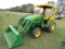 910. Sharp 2007 John Deere Model 3202 Diesel MFWD Compact Tractor, Foot Con