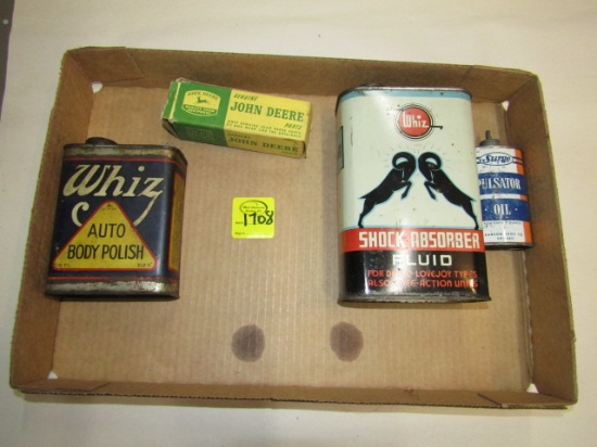 1708. Surge Pulsator Oil Can, Wizard Shock Absorber Fluid Can, John Deere P