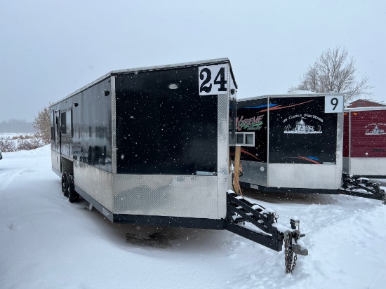 2019 8' X 24'V American Surplus Ice Castle Fish House