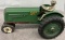 Arcade Oliver 70 Row Crop tractor with man, NF, front tires are loose, Approx. 7 ½”
