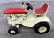 1/16 John Deere 140 Patio tractor, red and white, repaint, no box