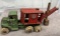 Arcade Mack truck with man with sand shovel, General 9900, tires need repair, Approx. 10 ½”