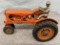 Arcade Allis-Chalmers tractor with man, Approx. 7”