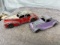 Hubley car, tires are loose, Approx. 5 ½”, metal car, Approx. 7”