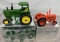 (2) 1/43 Toy Farmer tractors, one is 1986 Case 600 diesel and one is 1998 John Deere 4230,