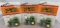 (3) 1/64 John Deere tractors with cabs, new in bubbles, $x3