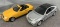 (2) 1/18 Mercedes Benz by Maisto, 1 SLK 230 and 1 C Klasse Sportcoupe, no boxes, one money