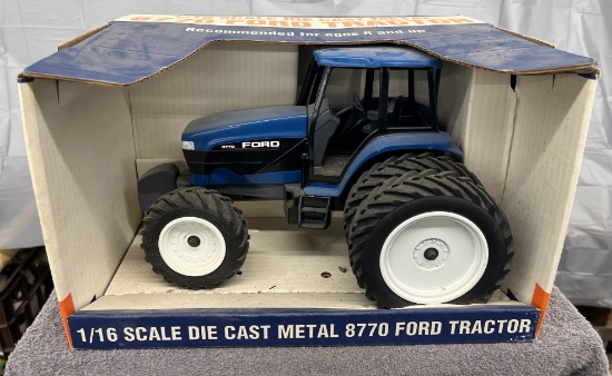 1/16 Ford 8770 tractor, MFWD, duals, box and tractor could use cleaning