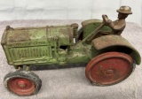 Cast Iron McCormick-Deering tractor with man,