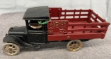 Cast Iron truck with man, Anchor Truck Co., Approx. 9”