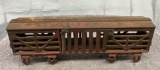 Cast Iron livestock train car, doors have been repaired, missing 2 sets of wheels, Approx. 11”