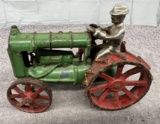 Arcade Fordson tractor with man, Approx. 6”