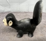 Mussolini Skunk with man face Cast Iron paperweight, Approx. 5”