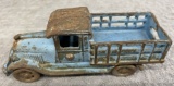 Cast Iron truck with stake box, approx. 7”