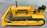 John Deere dozer with blade, repaint, muffler is loose, rubber tracks are weathered, no box