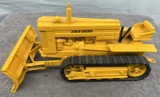John Deere dozer with blade, repaint, rubber tracks are weathered, no box