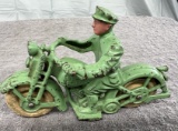 Cast Iron patrol motorcycle, approx. 6 ¼”