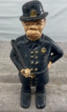 Cast Iron police officer bank, Approx. 2 ½”