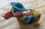 Windup tin duck toy by Alps, works