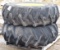 144. 258-505, (2) 18.4 X 26 Inch Combine Tires on 8 Hole Rims, Your Bid X 2