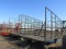 373. 286-501. 10 x 18 Steel Bale Throw Rack on HD 4 Wheel Wagon, Ext. Pole,