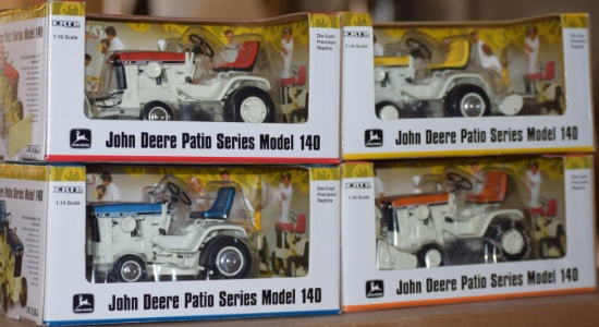 31.   221-256, 1/16 JD Patio Series Lawn Tractors, NIB, Sells as set of Fou