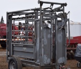 173. 214-241, Nice Pearson Livestock Working Chute with Manual Head Gate, D