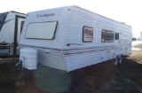 270. 218-248, 1998 Jayco Eagle Series 30 FT. Camper Trailer, Awning, LP Tan