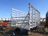 368. 244-320, 9 X 16 Wood Throw Rack on MN Wagon, Tax / Sign ST 3