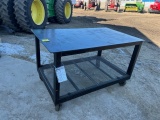 55.   272 – New 36 Inch X 60 Inch Welding Table with Mesh Lower Shelf, Tax