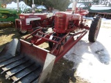 927-A. 1951 Farmall H Tractor with Trip Bucket Loader, Manure Bucket, Wheel