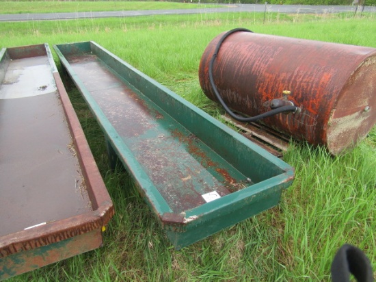 1862. Steel 16 FT. Long X 22 inches Wide X 2 FT. High Steel Feed Bunk