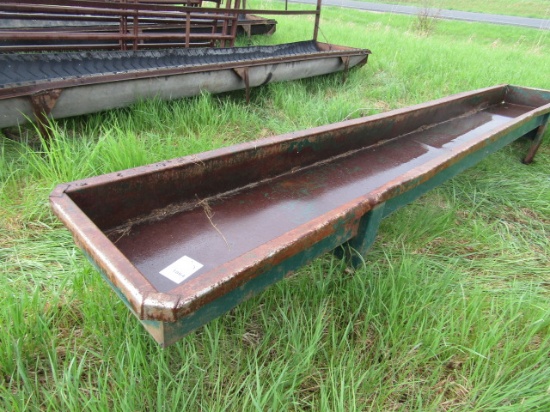 1864. Steel 16 FT. Long X 22 Inches Wide X 2 FT. High Steel Feed Bunk, Mino