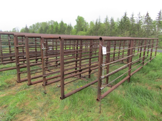 1887. (5) 24 FT. Long X 63 Inches High Free Standing Corral Panels, Your Bi