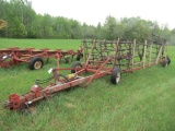 1913. 7 Section Spike Tooth Harrow on Fold Back Cart