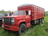 1932. 1979 GMC 7000 Grain Truck, Gas V8, 5 X 2 Transmission, 19 FT. Steel G