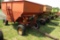 951. 170 Bushel +/- Gravity Box on Minnesota 6 Ton Wagon