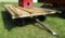 976. 8 X 12 FT. Wooden Flat Rack on 4 Wheel Wagon
