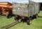 981. Minnesota 6 Ton Four Wheel Wagon and Hoist with Older Wooden Barge Box