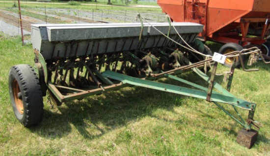 950. John Deere Van Brunt 10 FT. Single Disc Grain Drill on Low Rubber, Gro