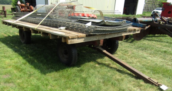 972. Minnesota 4 Wheel Wagon with 8 FT. X 14 FT. Wooden Flat Bed