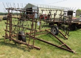 970. 4 Section 20 FT. Harrow with Lever Sections on Transport