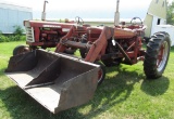 986. 1953 Farmall Super M Tractor, 12 Volt System, Very Good 14.9 X 38 Inch