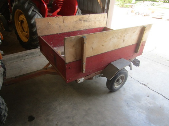 643. 39 Inch X 58 Inch Two Wheel ATV Trailer, Ball Hitch, Not Titled