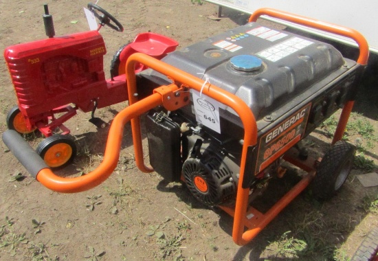 645. Generac GP 6500 Watt Gas Powered Generator, Manual Start