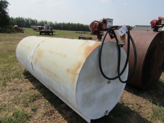 801. 1000 Gallon Fuel Barrel with Tuthill Electric Meter Pump
