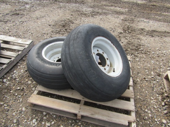 890. (2) 12.5 X 15L Tires on 8 Hole Rims, Sold Individually, Your Bid X 2