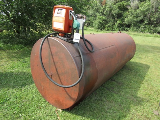 12. 1000 GALLON FUEL BARREL WITH GASBOY METER PUMP