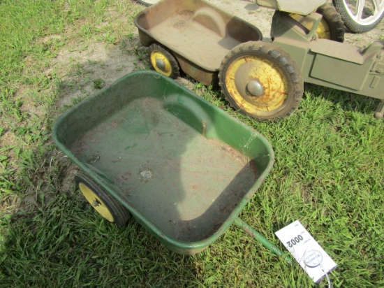 2. JOHN DEERE PEDAL TRACTOR TWO WHEEL TRAILER